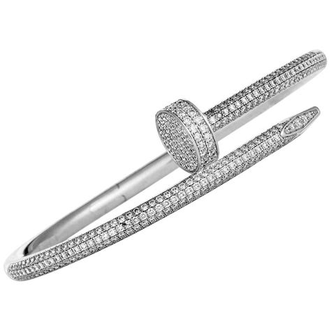 cartier clou bracelet diamant|cartier juste un clou price.